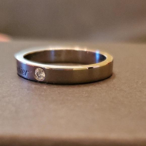 C de Cartier Wedding Band. Platinum and Diamonds, Size 51 (offers considered) - Picture 12 of 13